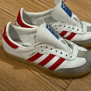Adidas Samba White and Red Shoes
